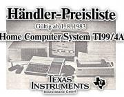 TI HAENDLER-PREISLISTE - 1983