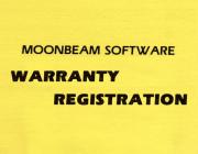 WARRANTY REGISTRATION CARD - MOONBEAM SOFTWARE -
