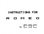 ROMEO (BY GREG KEAN) - INSTRUCTION MANUAL