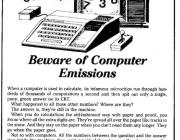 COMPUTER EMISSION INFORMATION SHEET