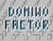 THE DOMINO FACTOR (DOMINEX) - (BY M.C. SUMNER)