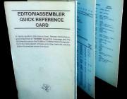 EDITOR/ASSEMBLER QUICK REFERENCE CARD