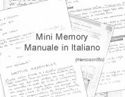 MINI MEMORY - MANUALE - MANOSCRITTO IN ITALIANO - UNOFFICIAL
