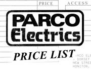 PARCO ELECTRICS - PRICE LIST + ORDER FORM