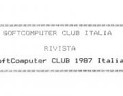 SOFTCOMPUTER CLUB ITALIA - RIVISTA N.1 - DEL 20-06-87