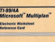 MICROSOFT MULTIPLAN - QUICK REFERENCE CARD
